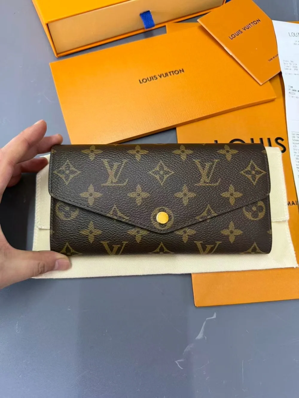 Louis Vuitton Monogram Continental Wallet with Burgundy Interior